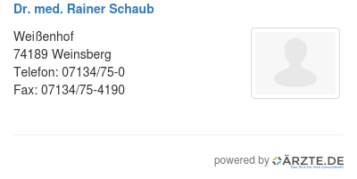 Dr med rainer schaub