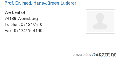 Prof dr med hans juergen luderer
