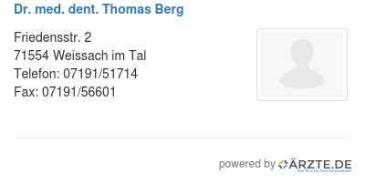 Dr med dent thomas berg