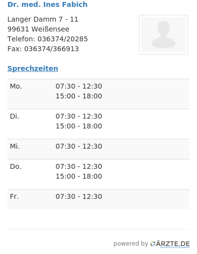 Dr med ines fabich