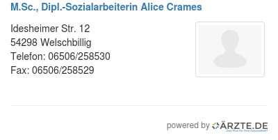 M sc dipl sozialarbeiterin alice crames