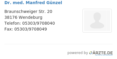 Dr med manfred guenzel