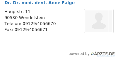 Dr dr med dent anne falge