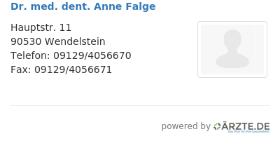 Dr med dent anne falge