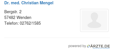 Dr med christian mengel
