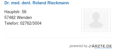 Dr med dent roland rieckmann