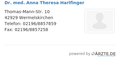 Dr med anna theresa harlfinger