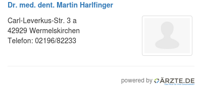 Dr med dent martin harlfinger