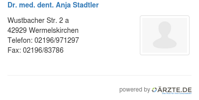 Dr med dent anja stadtler