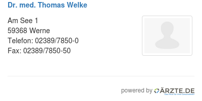 Dr med thomas welke