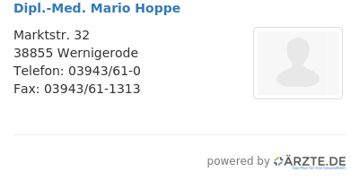 Dipl med mario hoppe
