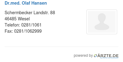 Dr med olaf hansen