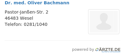 Dr med oliver bachmann 540020