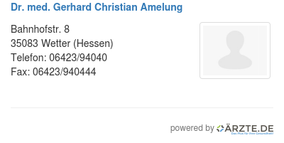Dr med gerhard christian amelung