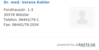 Dr med verena kohler