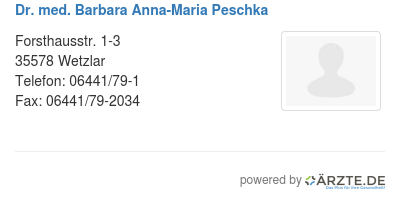 Dr med barbara anna maria peschka