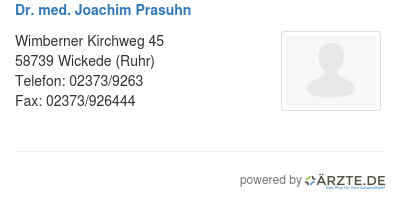 Dr med joachim prasuhn