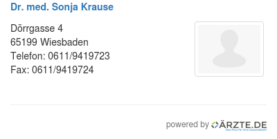 Dr med sonja krause