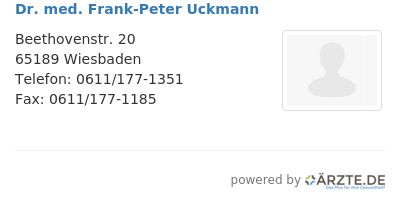Dr med frank peter uckmann