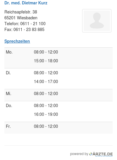 Dr med dietmar kurz