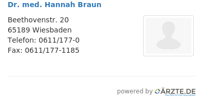Dr med hannah braun