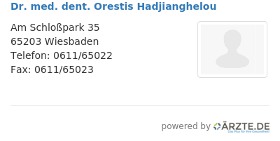Dr med dent orestis hadjianghelou
