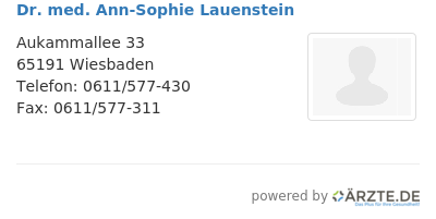 Dr med ann sophie lauenstein