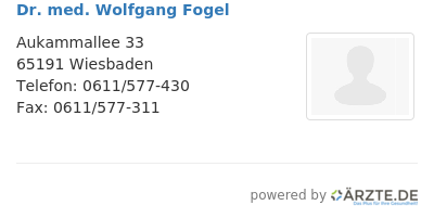 Dr med wolfgang fogel