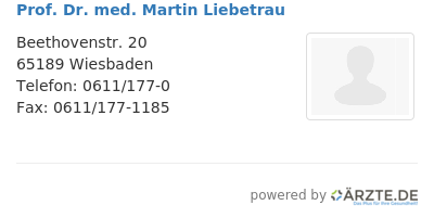 Prof dr med martin liebetrau