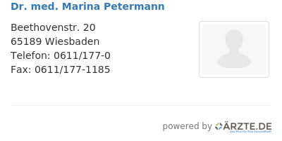 Dr med marina petermann