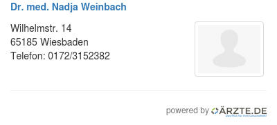 Dr med nadja weinbach