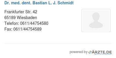 Dr med dent bastian l j schmidt 313760