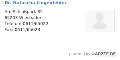 Dr natascha lingenfelder