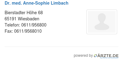 Dr med anne sophie limbach