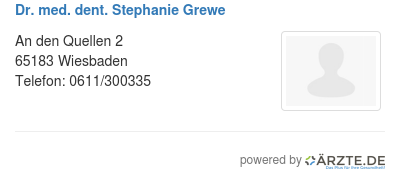 Dr med dent stephanie grewe