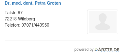 Dr med dent petra groten