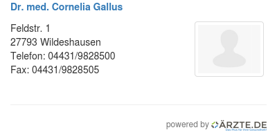 Dr med cornelia gallus