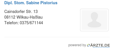 Dipl stom sabine pistorius