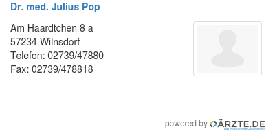 Dr med julius pop