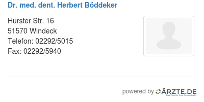 Dr med dent herbert boeddeker