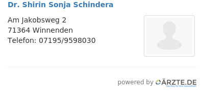 Dr shirin sonja schindera