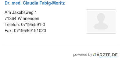 Dr med claudia fabig moritz