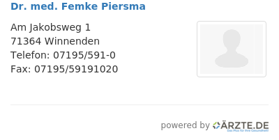Dr med femke piersma