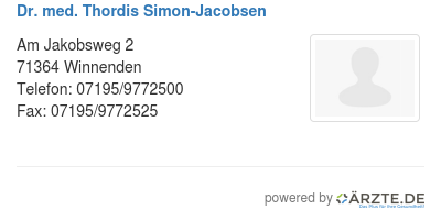 Dr med thordis simon jacobsen