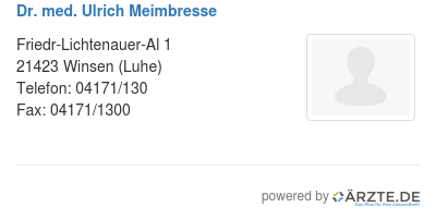 Dr med ulrich meimbresse