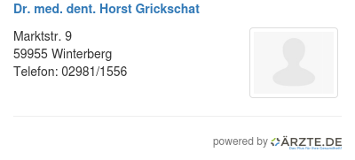Dr med dent horst grickschat
