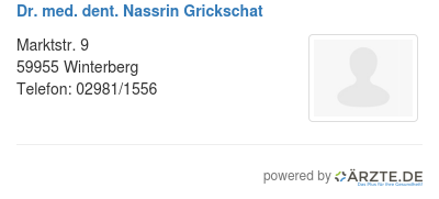 Dr med dent nassrin grickschat