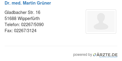 Dr med martin gruener