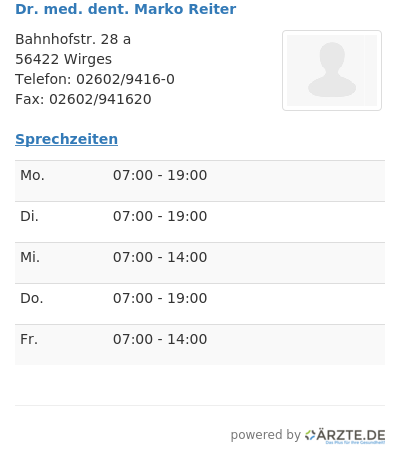 Dr med dent marko reiter