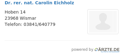 Dr rer nat carolin eichholz